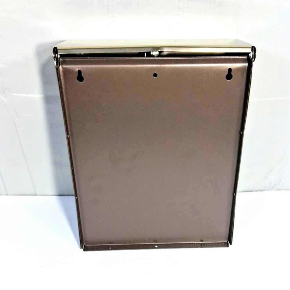Architectural Designer Galvanized Bronze Top Load Wall Mount Locking NWB Mailbox - Picture 6 of 11